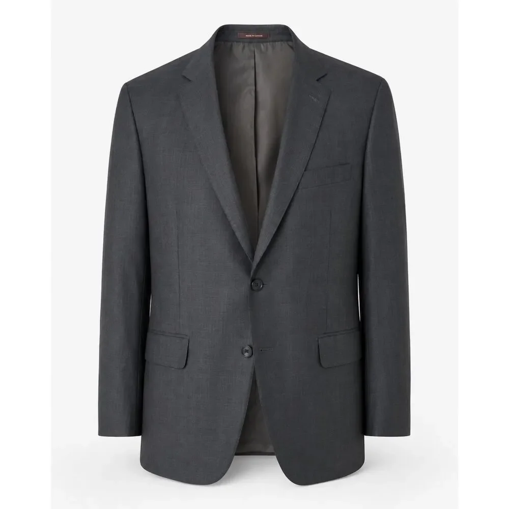 Peter Millar Men’s Gray 100% Wool Blazer Sport Coat 44R Made in Canada
